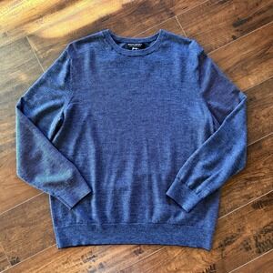 Banana Republic Baruffa Italian Yarn Merino Wool Sweater Men's XL Blue Crew Neck